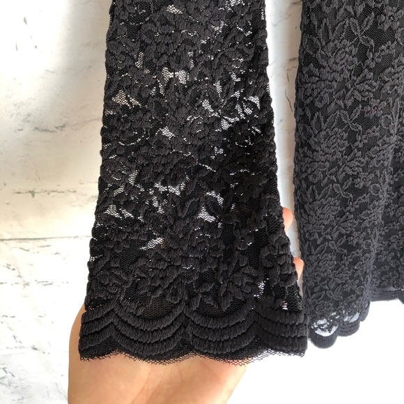 Long Sleeve Black Lace Dress - Picture 4 of 8